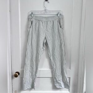 LAKE Women’s Striped poplin pajama pants Size M